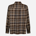 Neo Noir Dalma Flannel Check Shirt Dark Taupe
