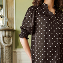 Neo Noir Diana Dot Blouse Dark Brown