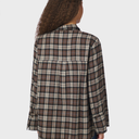 Neo Noir Dita Flannel Check Shirt Dark Taupe