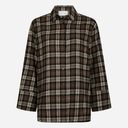Neo Noir Dita Flannel Check Shirt Dark Taupe