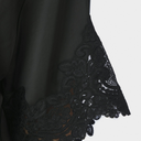 Neo Noir Elle Heavy Sateen Lace Top Black