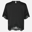Neo Noir Elle Heavy Sateen Lace Top Black