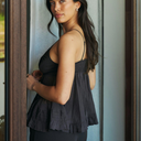 Neo Noir Elvena S Voile Top Dark Brown