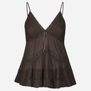 Neo Noir Elvena S Voile Top Dark Brown