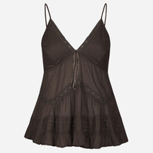 Neo Noir Elvena S Voile Top Dark Brown