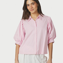 Neo Noir Etta Soft Stripe Stone Shirt Light pink