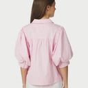 Neo Noir Etta Soft Stripe Stone Shirt Light pink