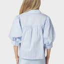 Neo Noir Etta Stripe Stone Shirt Light Blue