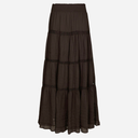 Neo Noir Felicia S Voile Skirt Dark Brown