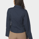 Neo Noir Fenli Slim skjorte i navy stribet-4