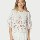 Neo Noir Fia Embroidery Blouse White