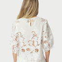 Neo Noir Fia Embroidery Blouse White