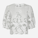 Neo Noir Fia Embroidery Blouse White