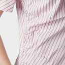 Neo Noir Frannie Structure Stripe Shirt Light Pink