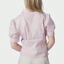 Neo Noir Frannie Structure Stripe Shirt Light Pink