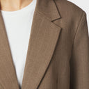 Neo Noir Gaby Pinstripe blazer i brun nålestribet-3