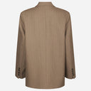 Neo Noir Gaby Pinstripe blazer i brun nålestribet-4