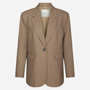 Neo Noir Gaby Pinstripe Blazer Taupe