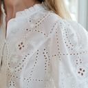 Neo Noir Gilda Embroidery Blouse White