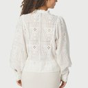 Neo Noir Gilda Embroidery Blouse White