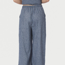 Neo Noir Heifa Emb Stripe Pants Blue