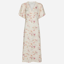 Neo Noir Illana Sateen Print Dress Creme
