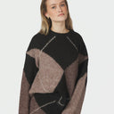 Neo Noir Inga Check strik i brun ternet-2