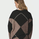 Neo Noir Inga Check strik i brun ternet-4