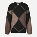Neo Noir Inga Check strik i brun ternet-1