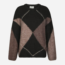 Neo Noir Inga Check strik i brun ternet-1