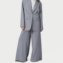 Neo Noir Janel Structure Pants Grey Melange