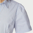 Neo Noir Janelle Stripe Shirt Blue/Brown Stripe