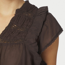 Neo Noir Jayla S Voile Top Dark Brown
