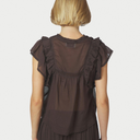 Neo Noir Jayla S Voile Top Dark Brown