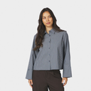 Neo Noir Jaylin Stripe Shirt Dark Navy
