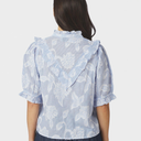 Neo Noir Manet Jacquard Blouse Light Blue