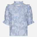 Neo Noir Manet Jacquard Blouse Light Blue