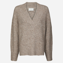 Neo Noir Melli Fluffy strik i beige-1