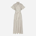 Neo Noir Nellie Wide Stripe Dress Ivory