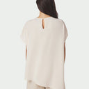 Neo Noir Nerita Asymmetric Blouse Off White