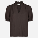 Neo Noir Odesa Linen Blouse Dark Brown