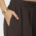 Neo Noir Prina Linen Pants Dark brown