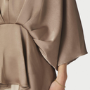 Neo Noir Rivina Heavy Sateen Blouse Dark Taupe