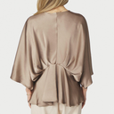 Neo Noir Rivina Heavy Sateen Blouse Dark Taupe