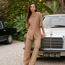 Neo Noir Rizzy Fine Crochet Pants Taupe