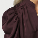 Neo Noir Roella Heavy Sateen Blouse Burgundy