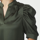 Neo Noir Roella Heavy Sateen Blouse Deep Green