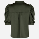 Neo Noir Roella Heavy Sateen Blouse Deep Green