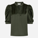 Neo Noir Roella Heavy Sateen Blouse Deep Green