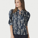 Neo Noir Roella Scatter Print Blouse Navy